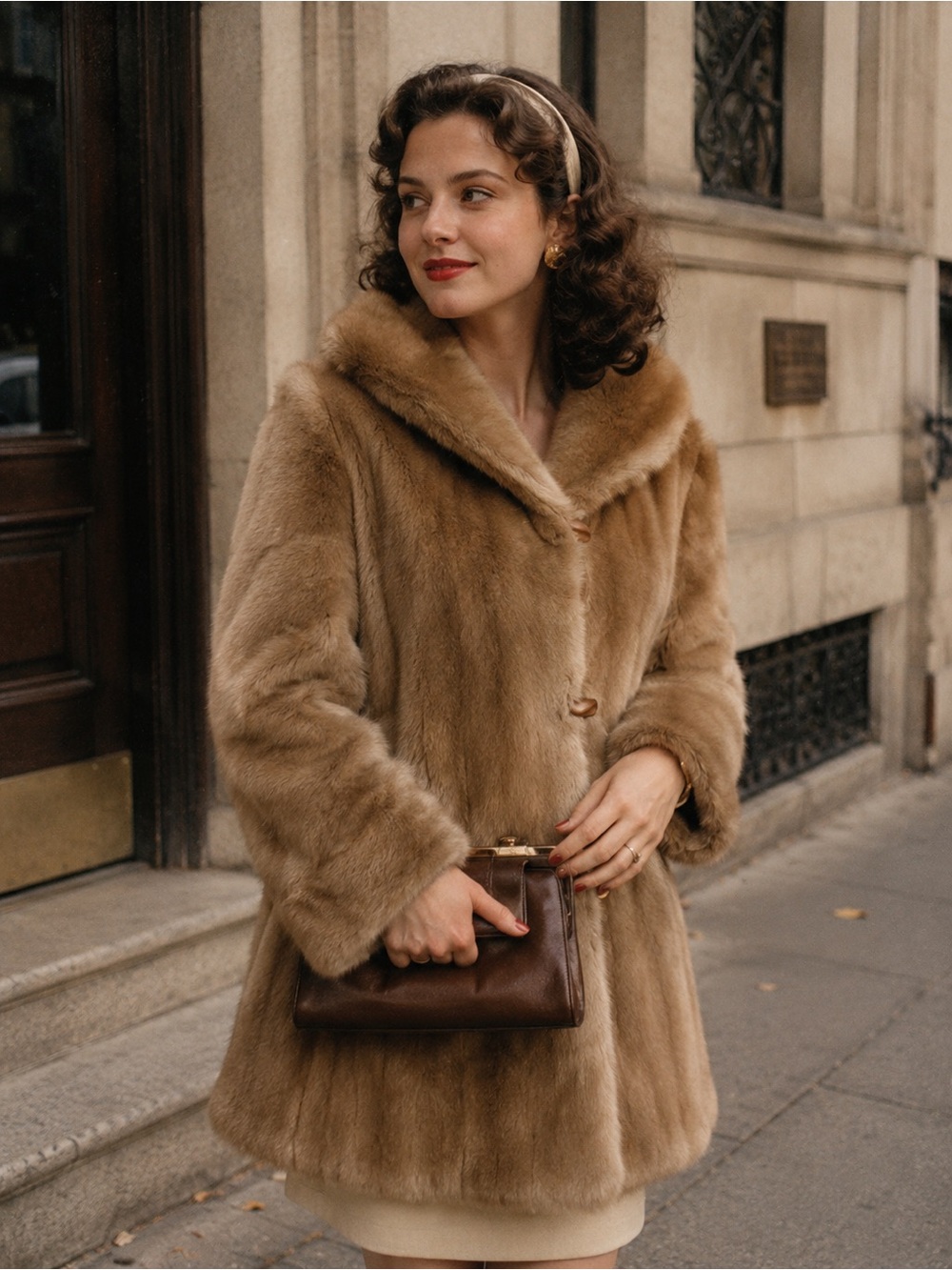 Beautiful 1960s Faux Mink Coat